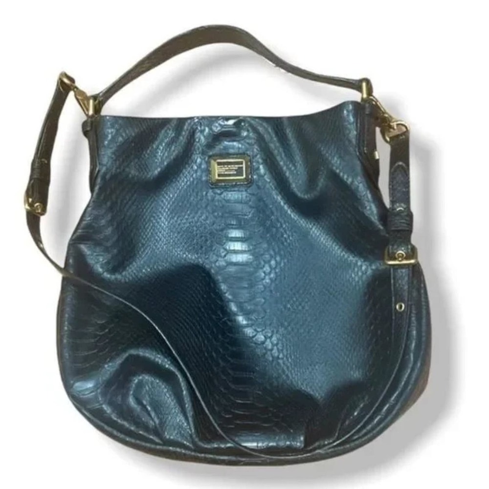 Marc By Marc Jacobss Black Embossed Python Leathe… - image 3